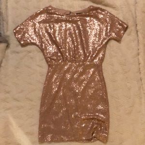 Low Back Ark & Co. Gold Sequin Dress